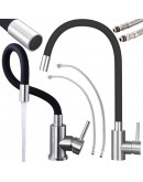 Гъвкав кухненски смесител с въртящ се чучур на 360 градуса